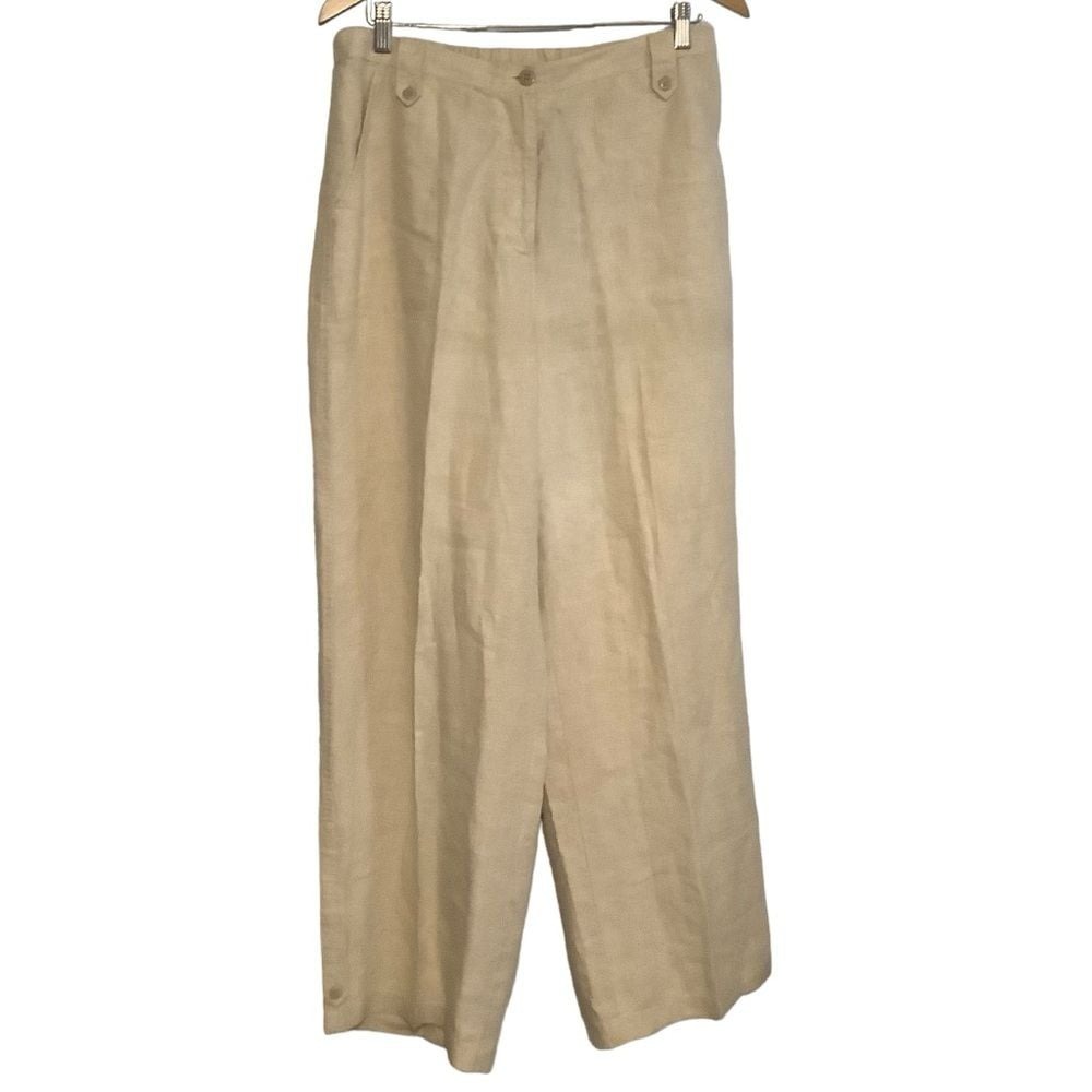 100% linen high waisted pants‎ by Liz